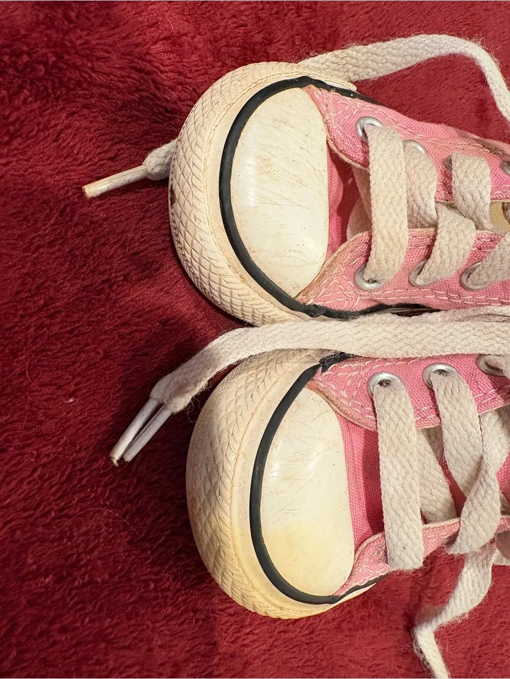 PINK Converse Kids Pink Canvas Low-Top Sneakers